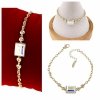 4815 Bransoletka elegancka złota 16,5+3cm pozłacana 14k Xuping Austrian Crystal